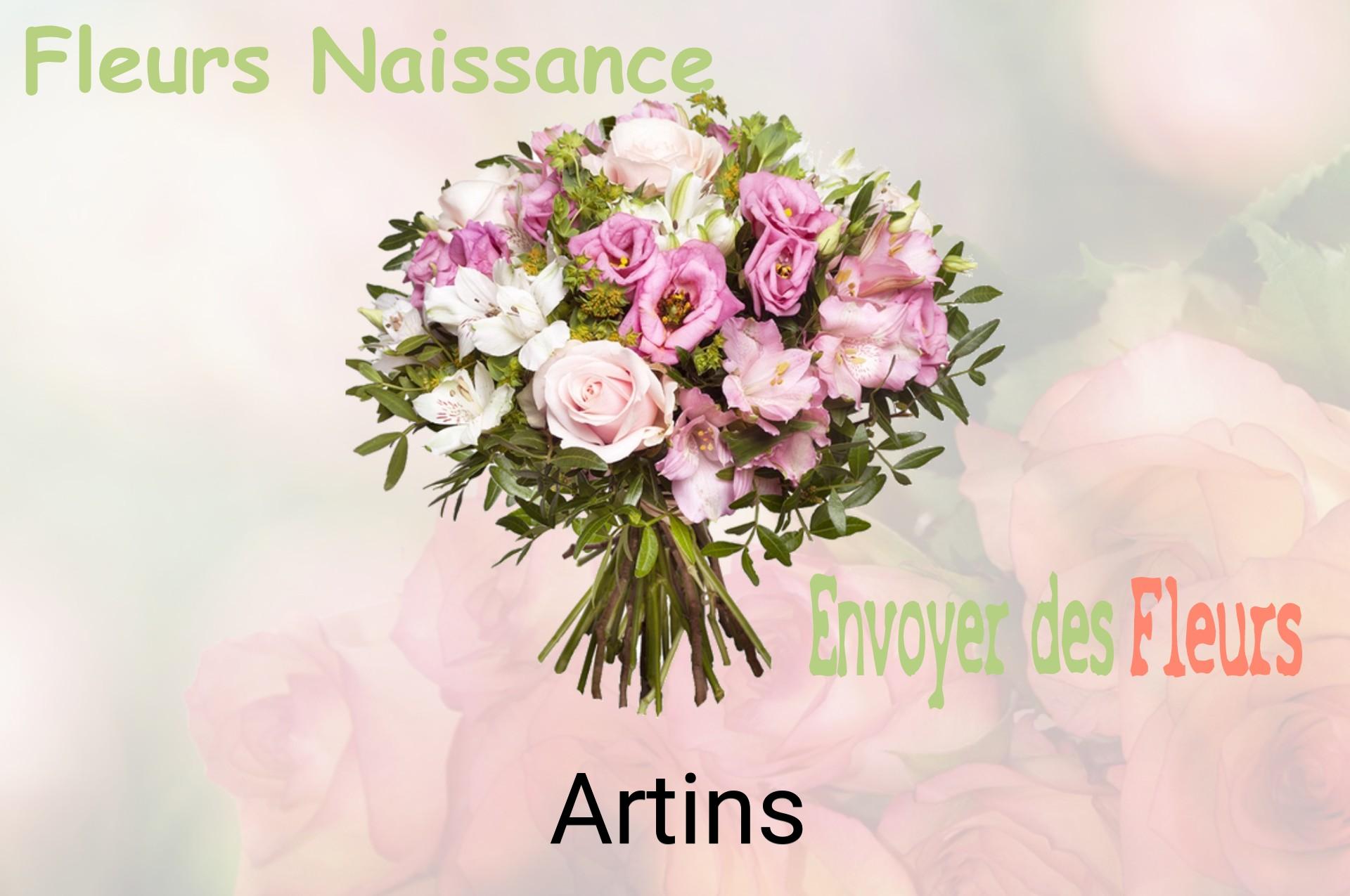 Bouquet de fleurs de naissance livré à Artins